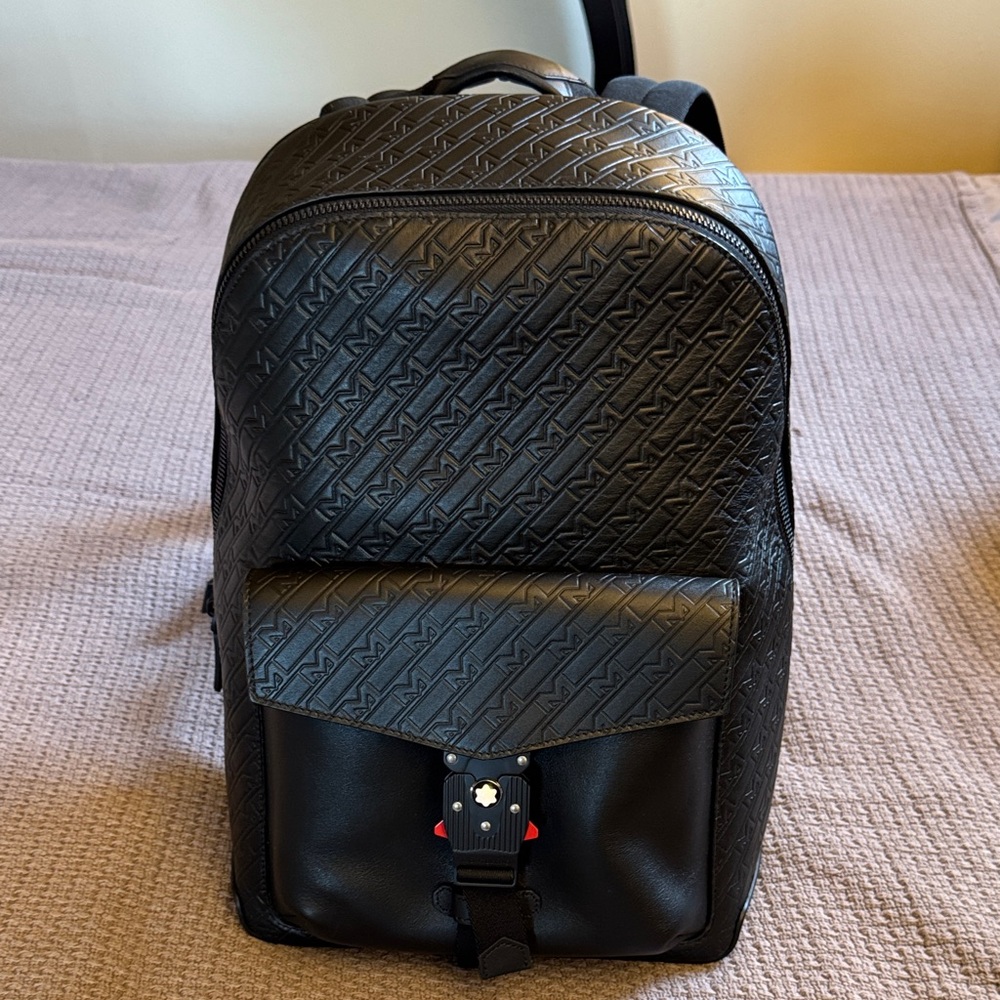 Montblanc Embossed Men's Backpack - Picture 2 of 10